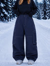 Pantalon de snowboard cargo ample à coutures épaisses pour femme, style utilitaire Wild Soul Crew