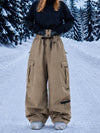 Pantalon de snowboard cargo utilitaire Techline pour femme, inspiré des vêtements de travail – Coupe ample et freestyle