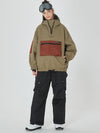 Veste bomber ample d'hiver pour femme et pantalon cargo de snowboard stylé