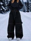 Pantalon de snowboard ample UrbanCraft pour femmes, conçu pour une mobilité accrue des genoux.