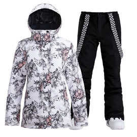 Combinaison de snowboard imperméable SMN Winter Flowers Beauty pour femme