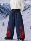 Pantalon de jogging ample Hyper Flux pour homme, style ski, avec empiècement graffiti coloré et bande réfléchissante