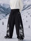 Pantalon de jogging ample Hyper Flux pour homme, style ski, avec empiècement graffiti coloré et bande réfléchissante