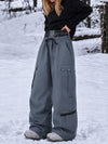 Pantalon de snowboard cargo utilitaire Techline pour femme, inspiré des vêtements de travail – Coupe ample et freestyle