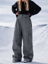 Pantalon de snowboard cargo ample à coutures épaisses pour femme, style utilitaire Wild Soul Crew