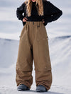 Pantalon de snowboard cargo utilitaire UrbanCraft pour femme, à double genouillère et empiècements renforcés par rivets
