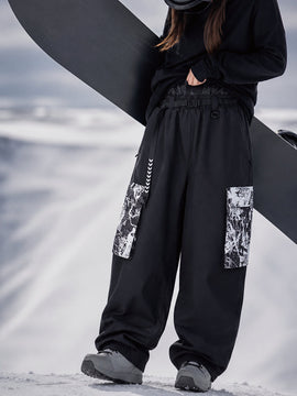 Pantalon de snowboard cargo freestyle ample Park Rider Hyper Flux Urban Graffiti pour femme