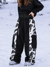 Pantalon de snowboard extra ample à blocs de couleurs réfléchissants Wild Motion pour femme