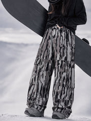 Pantalon de snowboard ample Park Rider Nightline pour femme, poches cargo et détails réfléchissants