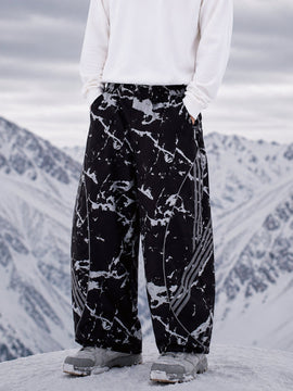 Pantalon de ski ample Nightline Park pour homme avec courbes réfléchissantes