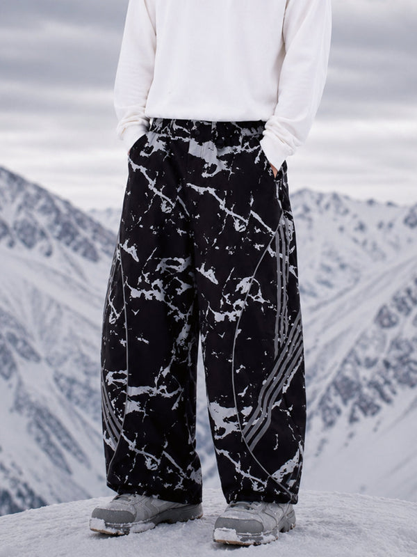 Pantalon de ski ample Nightline Park pour homme avec courbes réfléchissantes