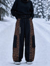 Pantalon de snowboard extra ample à blocs de couleurs réfléchissants Wild Motion pour femme