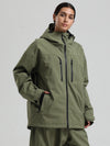Veste de ski Gsou Snow pour femme, résistante, isolée et coupe-vent, type Mountain Pro.