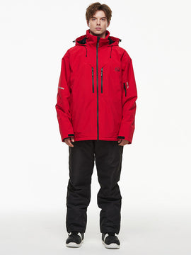 Combinaisons de ski thermiques coupe-vent pour hommes, avec salopette, pour la montagne hors-piste