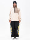 Pull en polaire sherpa synthétique pour homme et pantalon de ski cargo réfléchissant à motif tendance, idéal pour la montagne