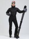 Combinaison de ski Alpine Luxe DownTop doublée polaire pour femme, style glamour hivernal