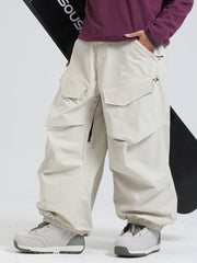 Pantalon de ski ample Gsou Snow Urban Slope pour femme, avec genoux et poches cargo.