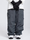 Women's baggy ski pants, mountain expedition style, with side cargo pockets