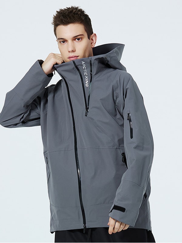 Veste de ski SnowGuard pour homme, isolée et à double fermeture éclair