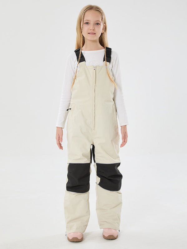 Salopette de ski imperméable et isolante avec genouillères réfléchissantes et genouillères pour filles