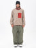 Pantalon de ski ample et zippé en polaire sherpa synthétique pour homme, avec genoux renforcés.