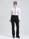 Combinaison de ski Alpine Luxe DownTop doublée polaire pour femme, style glamour hivernal