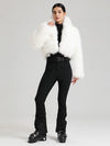 Combinaison de ski Glacier Vogue pour femme et veste Delish en fausse fourrure duveteuse