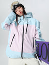 Veste de ski ample Searipe rétro pour femme, color block