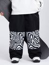 Women's Freestyle Loose Fit Cargo Ski Pants with Reflective Knee Panels