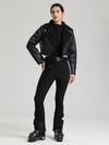 Combinaison de ski Glacier Vogue pour femme et veste en similicuir à col polaire