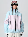 Veste de ski ample Searipe rétro pour femme, color block