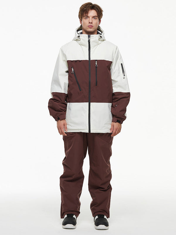 Veste de ski thermique et salopette pour homme, style explorateur de montagne en pleine nature
