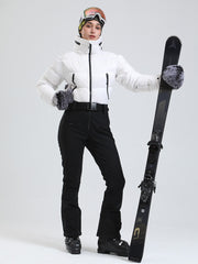 Combinaison de ski Alpine Luxe DownTop doublée polaire pour femme, style glamour hivernal