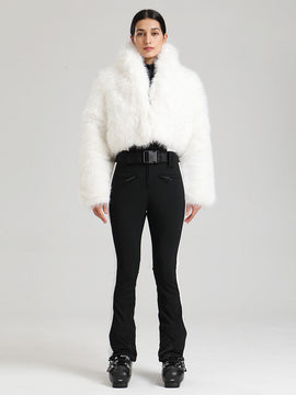 Combinaison de ski Glacier Vogue pour femme et veste Delish en fausse fourrure duveteuse