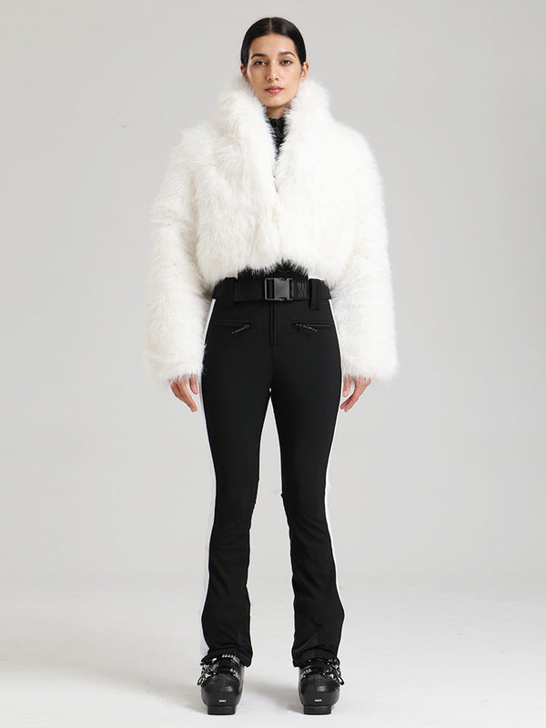 Combinaison de ski Glacier Vogue pour femme et veste Delish en fausse fourrure duveteuse