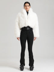 Combinaison de ski Glacier Vogue pour femme et veste Delish en fausse fourrure duveteuse