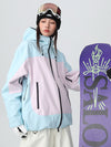 Veste de ski ample Searipe rétro pour femme, color block