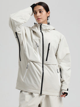 Veste de ski cargo fonctionnelle et résistante Gsou Snow pour femme, idéale pour la montagne et l'hiver.