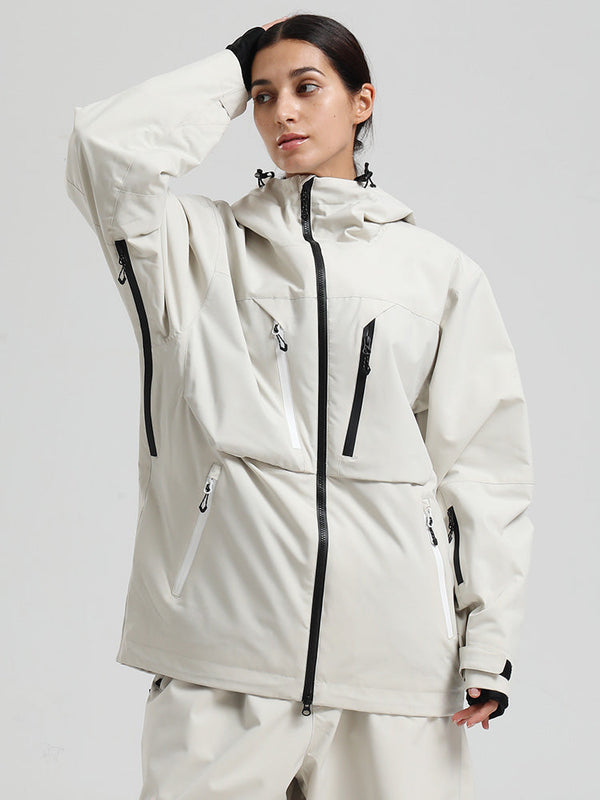 Veste de ski cargo fonctionnelle et résistante Gsou Snow pour femme, idéale pour la montagne et l'hiver.