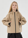 Veste de ski imperméable thermique à capuche oreilles de lapin pour filles