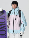 Veste de ski ample Searipe rétro pour femme, color block