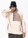 Pull en polaire chaude style sherpa pour homme, idéal pour la montagne