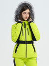 Doudoune de ski SnowCharm pour femme, coupe slim, isolée, avec fourrure amovible