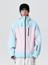 Veste de ski ample Searipe rétro pour femme, color block