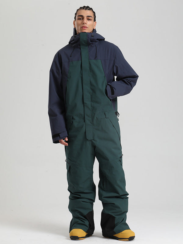 Combinaisons de ski cargo une pièce pour hommes, style explorateur hors-piste, combinaisons intégrales de ski