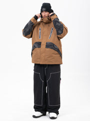 Ensemble de ski Chillform pour homme, camouflage réfléchissant – Veste Glow Trail et pantalon de ski ample Freerider