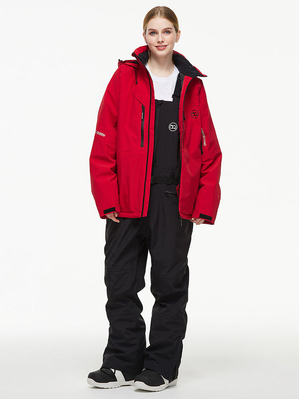 Combinaisons de ski thermiques coupe-vent Arctic Queen Mountain pour femmes avec salopette