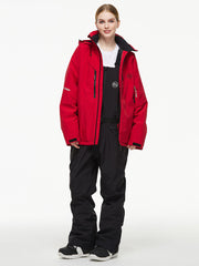 Combinaisons de ski thermiques coupe-vent Arctic Queen Mountain pour femmes avec salopette