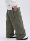 Pantalon de ski camouflage ample à genoux doubles pour femme