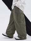 Pantalon de ski ample de style freestyle à double genou pour homme